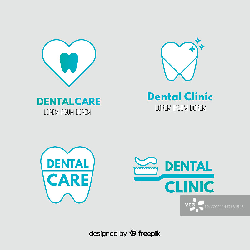 扁平风牙科诊所logo图片素材