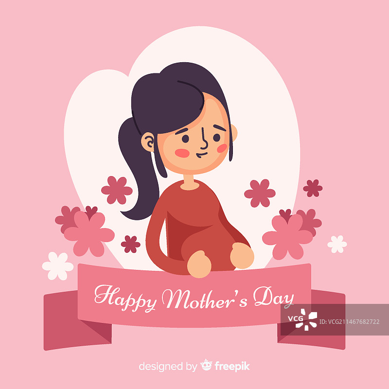 手绘母亲节背景图片素材