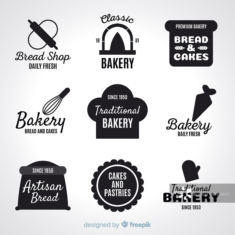 扁平风格烘焙Logo图片素材