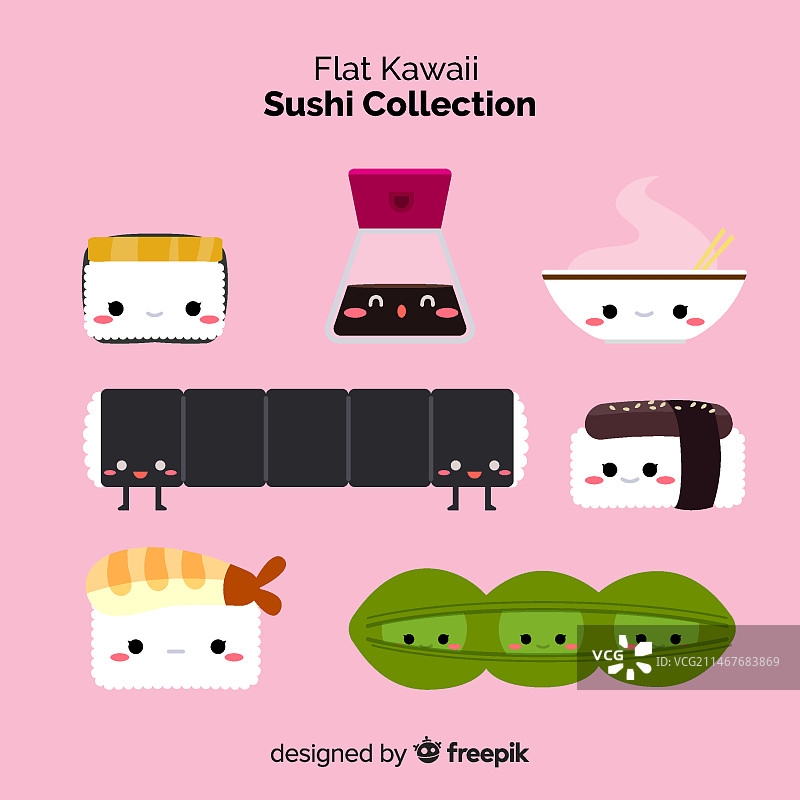 可爱寿司合集图片素材