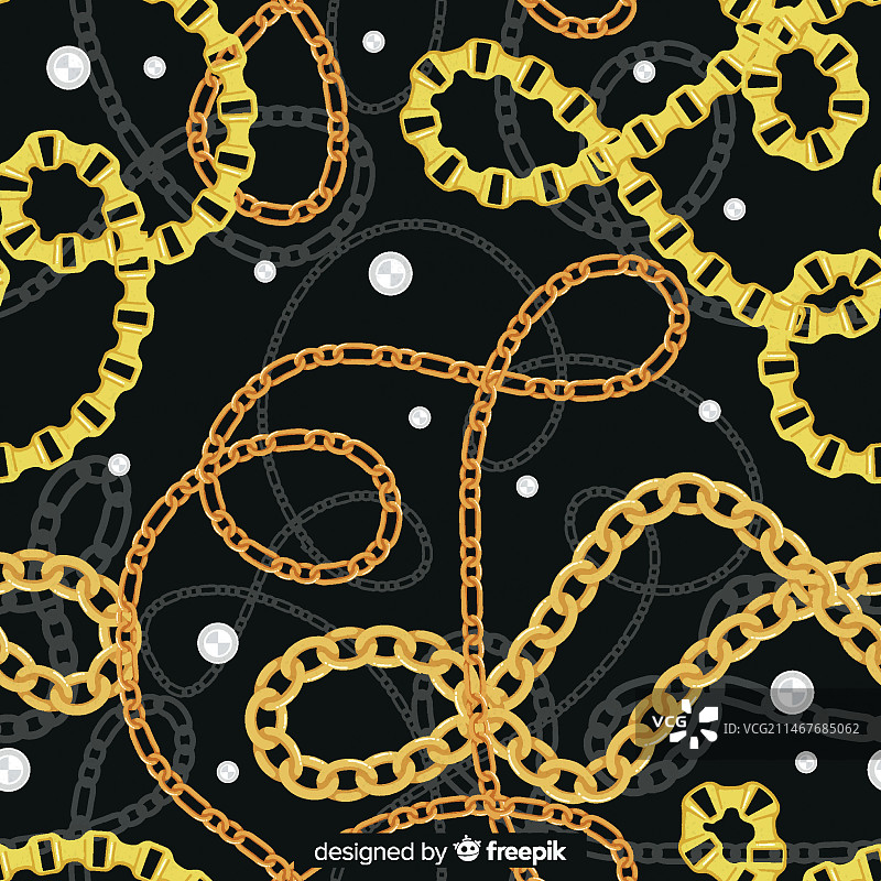 扁平金色链条背景图片素材