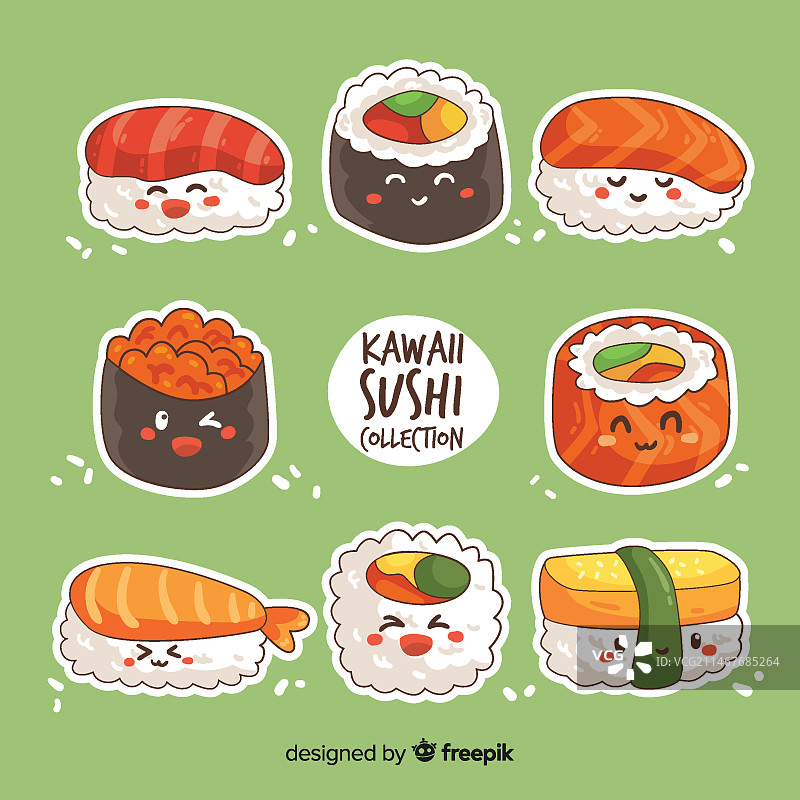 可爱寿司合集图片素材