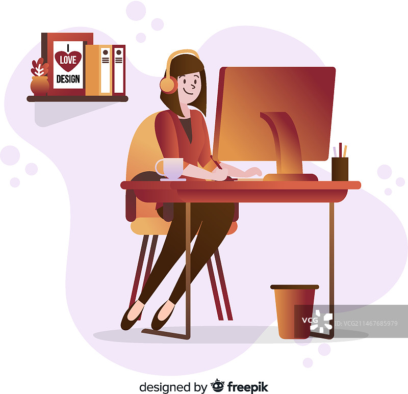 平面设计师工作场所图片素材