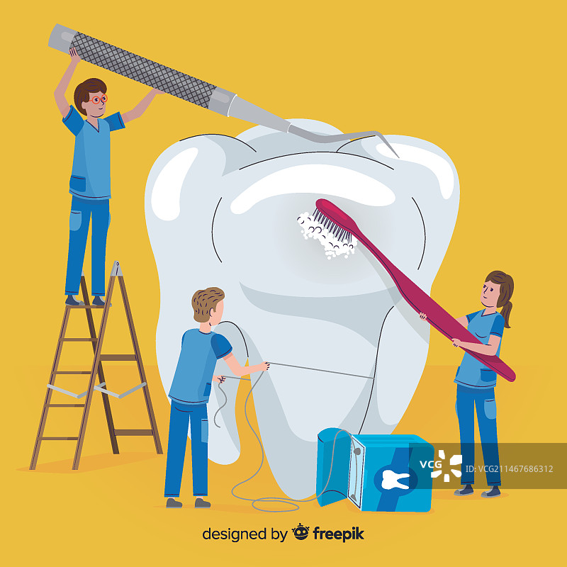 牙齿护理背景图片素材