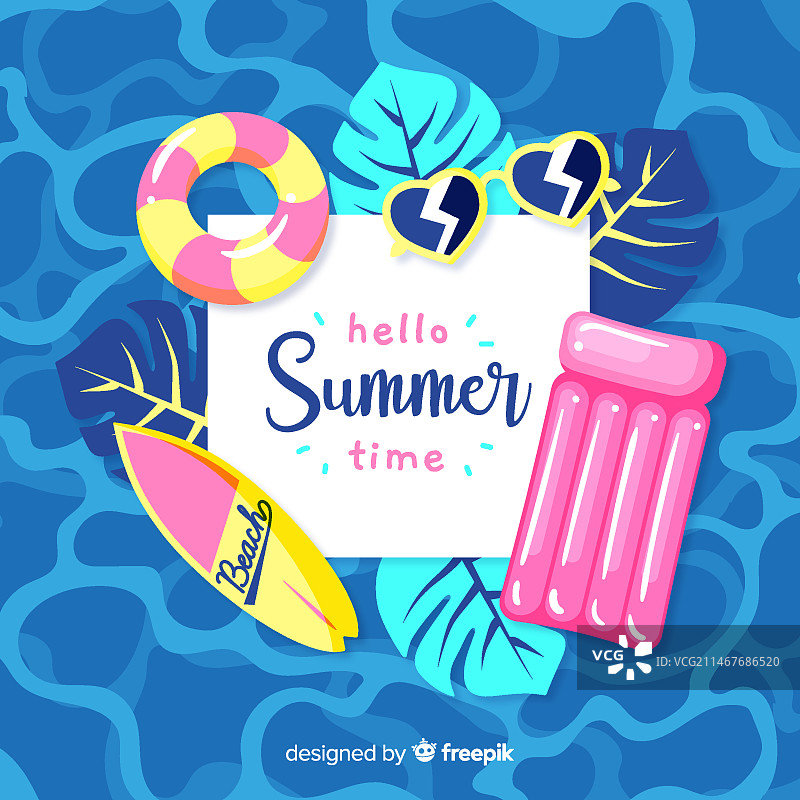 你好夏天图片素材