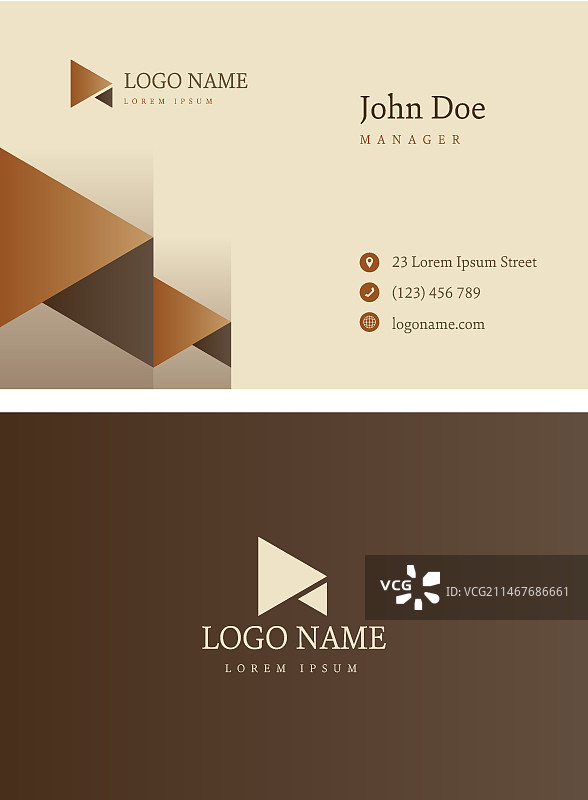 优雅的商务名片模板图片素材