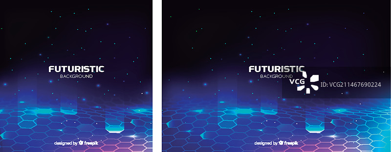 未来感六边形网状背景图片素材