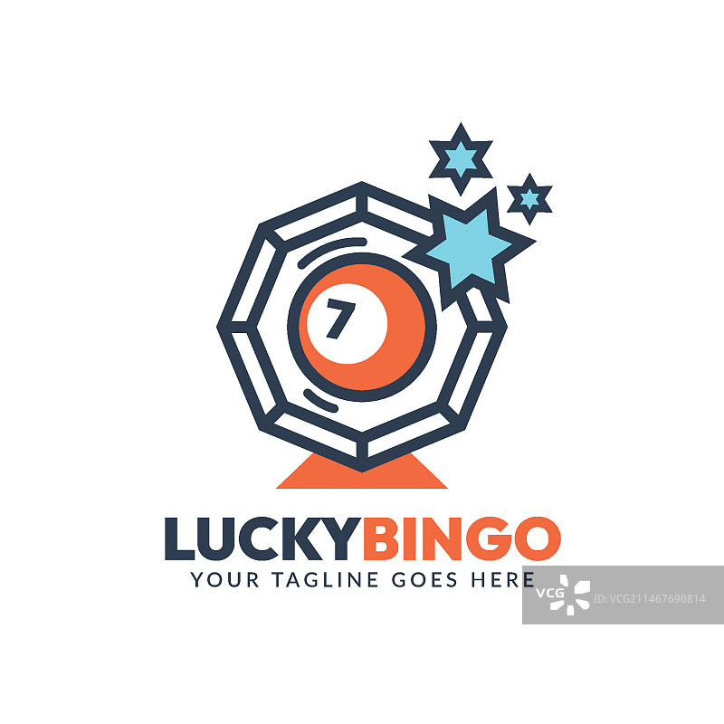 扁平风格宾果游戏Logo模板图片素材