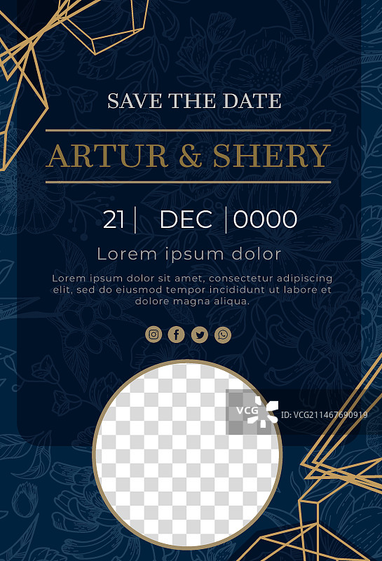 结婚纪念日贺卡模板图片素材