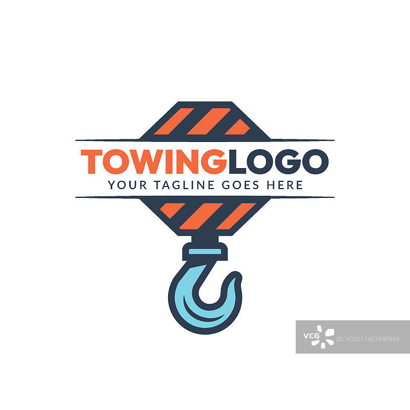 扁平风格拖车logo模板图片素材