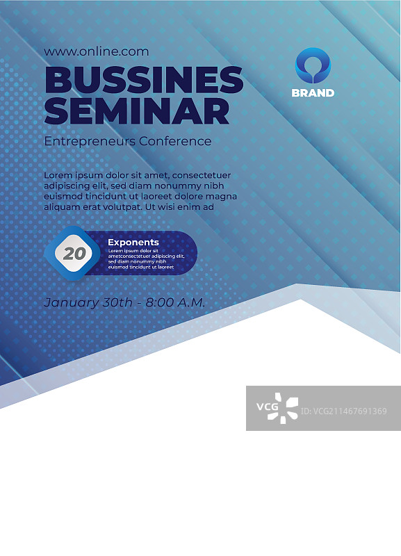 通用商务研讨会宣传单模板图片素材