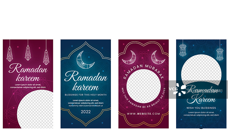 渐变斋月Instagram故事合集图片素材