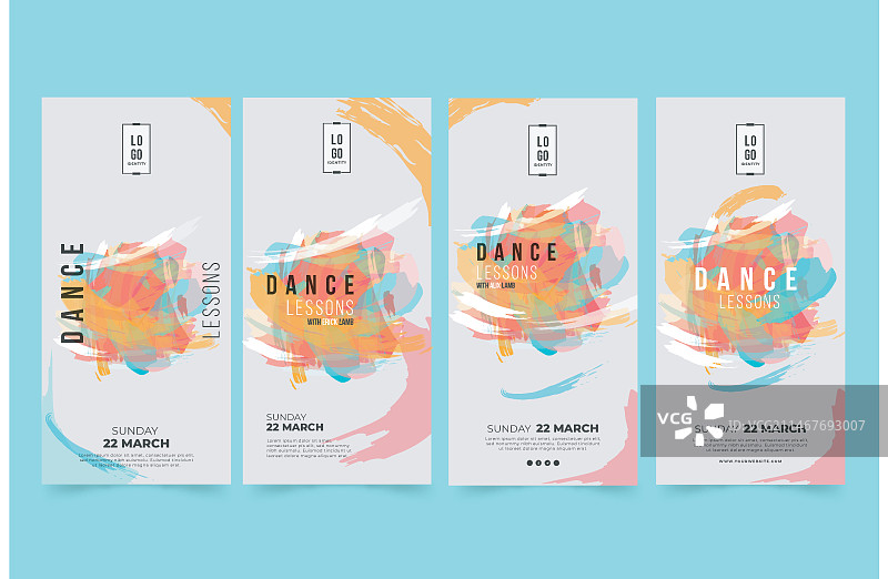 舞蹈课程Instagram快拍模板图片素材