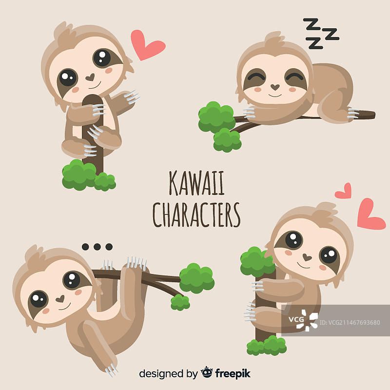 可爱的卡哇伊人物图片素材