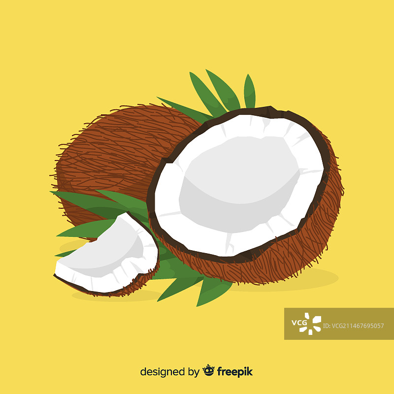手绘椰子背景图片素材