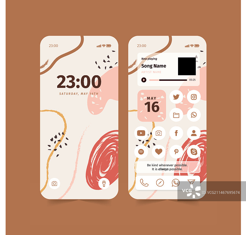 有机应用主屏幕界面图片素材