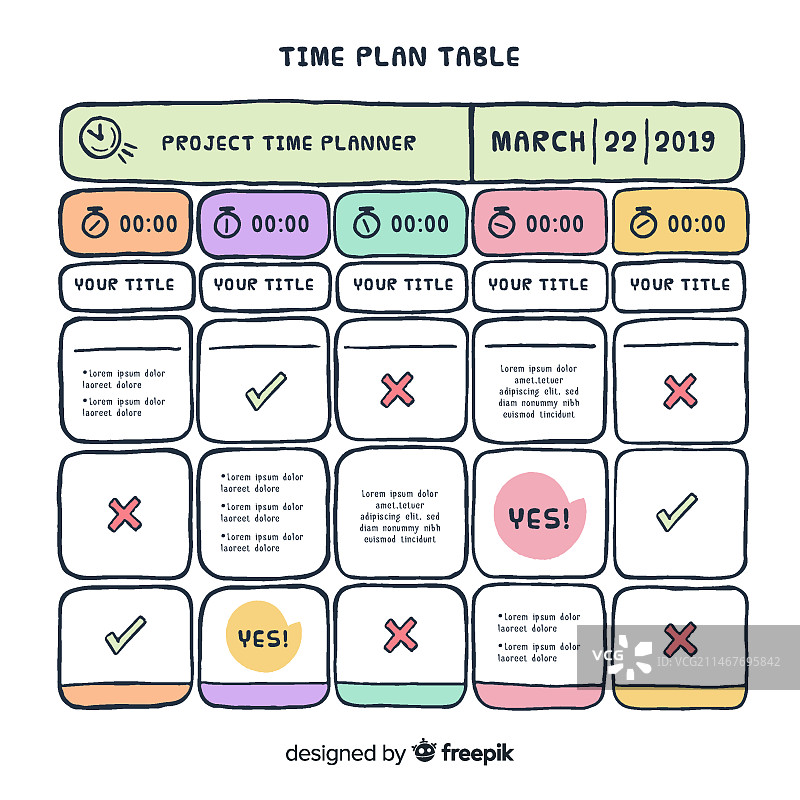 时间规划表设计图片素材