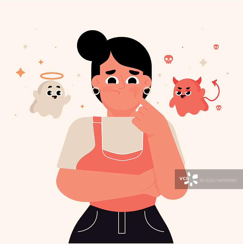 道德困境插图图片素材