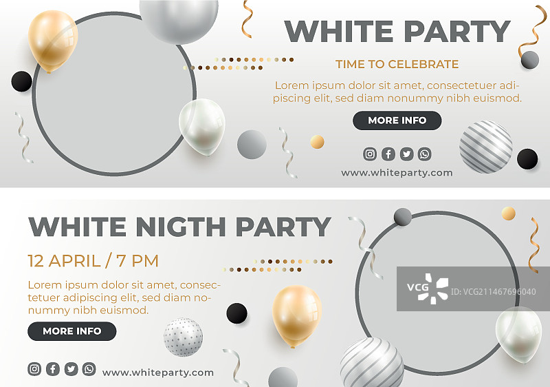 逼真的派对模板设计图片素材