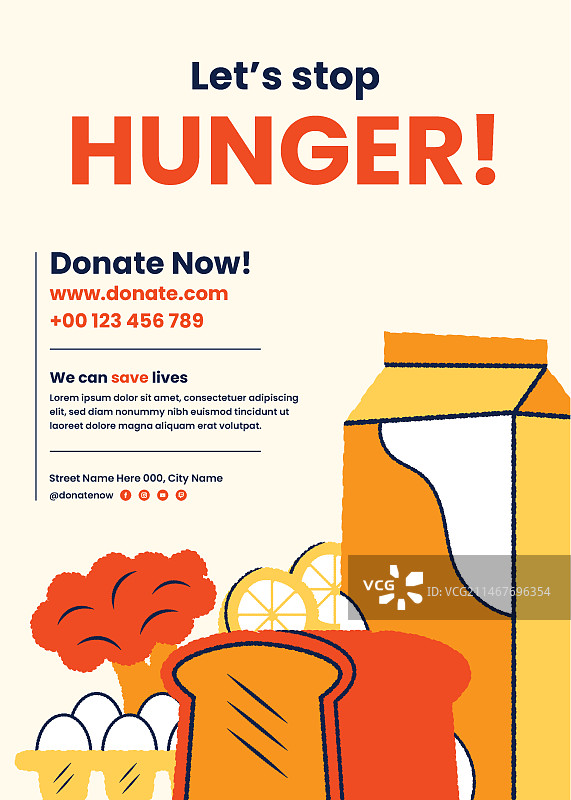 手绘筹款宣传单模板图片素材