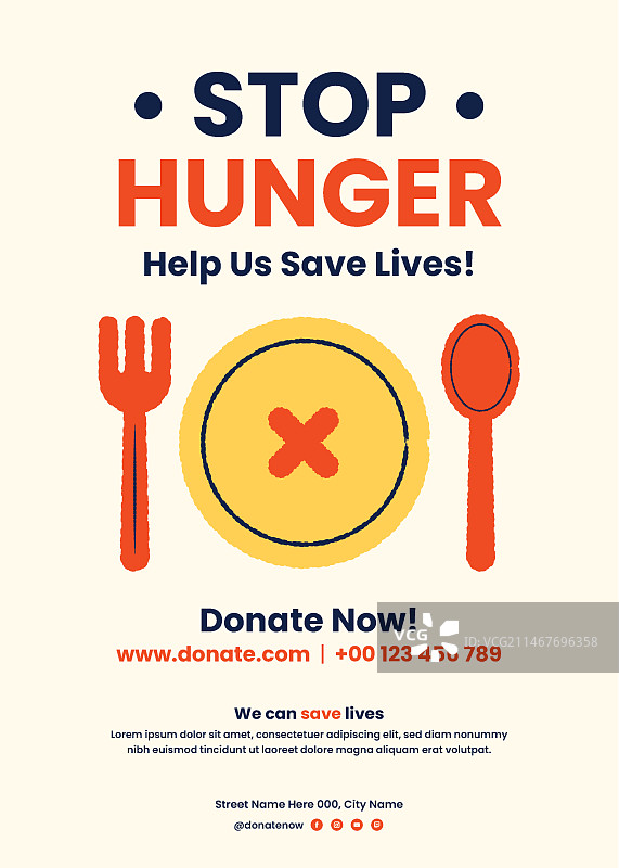 手绘筹款宣传单模板图片素材