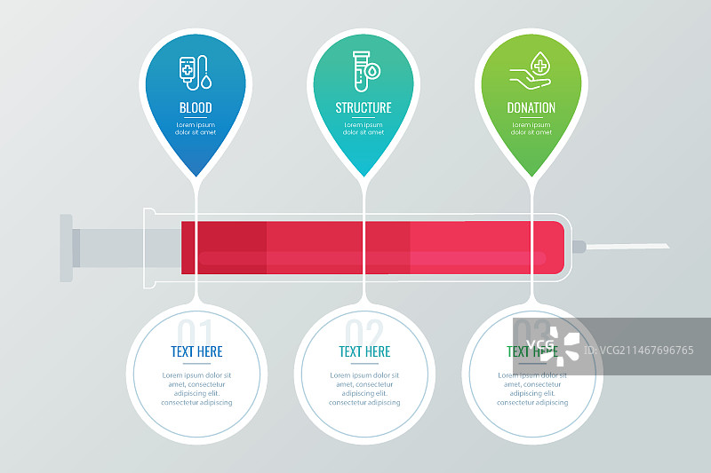 渐变血液信息图表模板图片素材