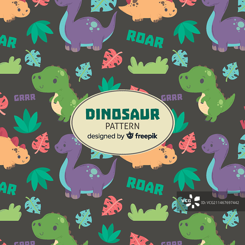 手绘恐龙图案图片素材