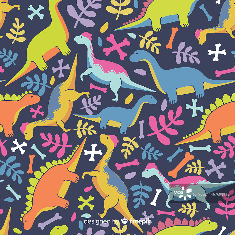 扁平风格恐龙图案图片素材