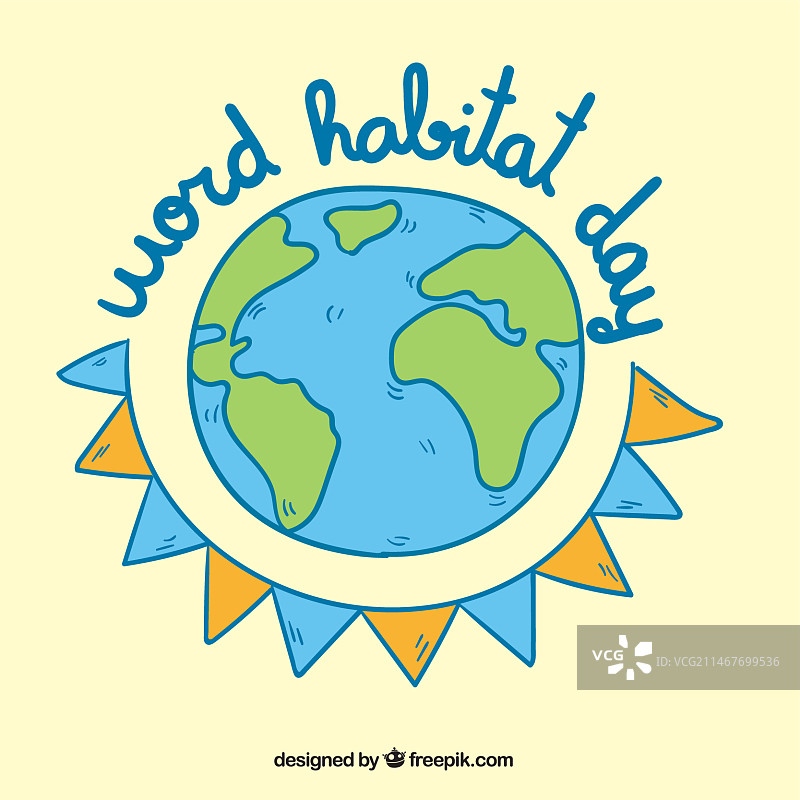 手绘世界地球日背景图片素材