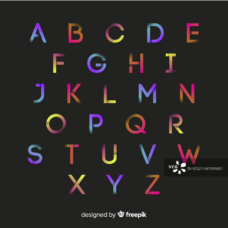 彩色渐变排版图片素材