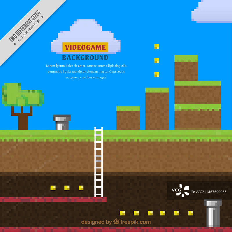 像素化视频游戏背景图片素材