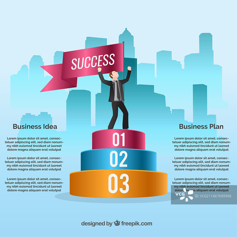 信息图成功商人图片素材