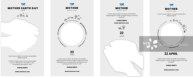 逼真的世界地球日Instagram故事集图片素材