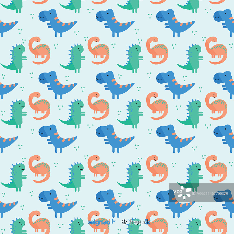 扁平风格恐龙图案图片素材