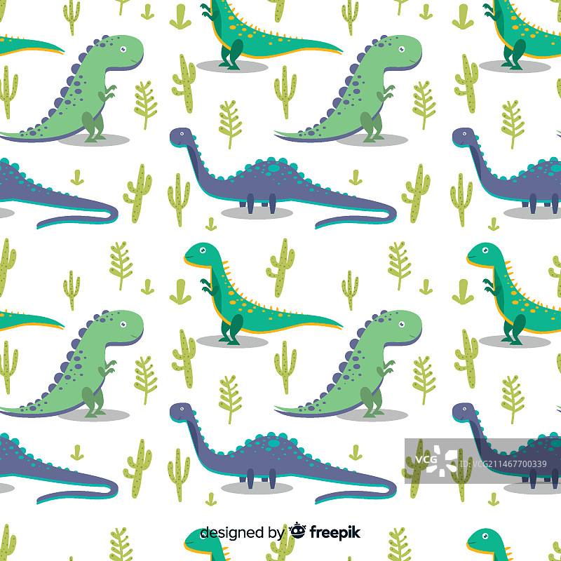 扁平风格恐龙图案图片素材