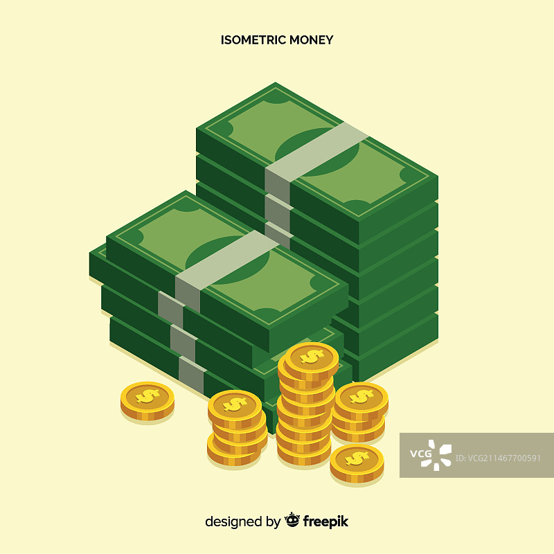 2.5D货币背景图片素材