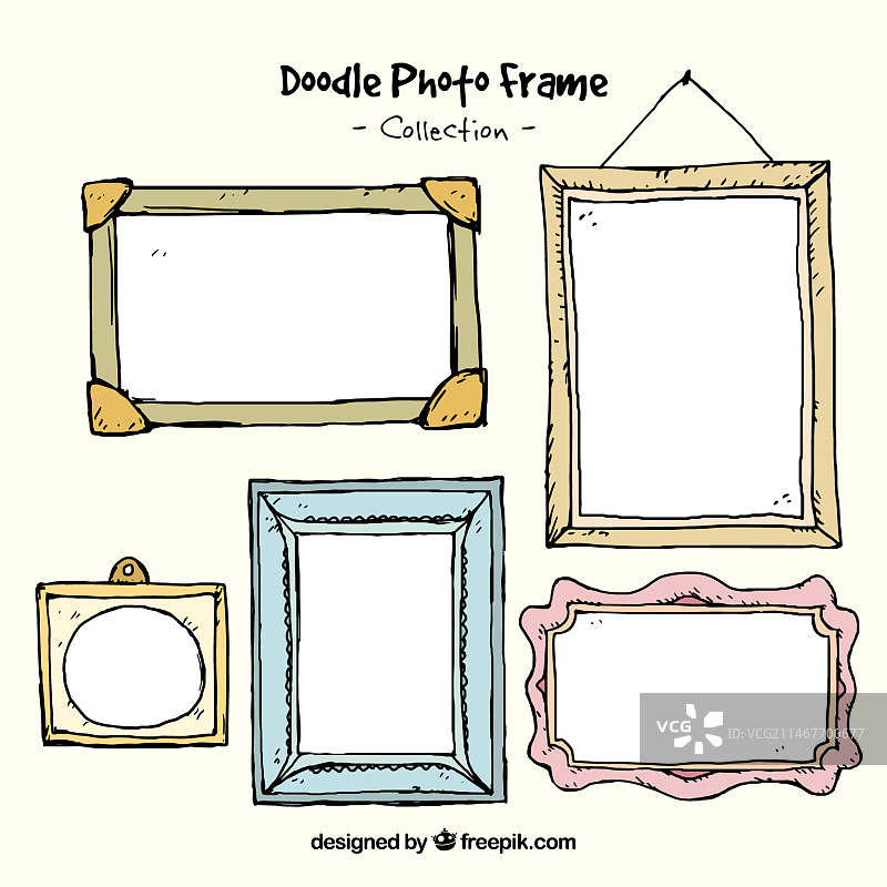 手绘装饰相框图片素材