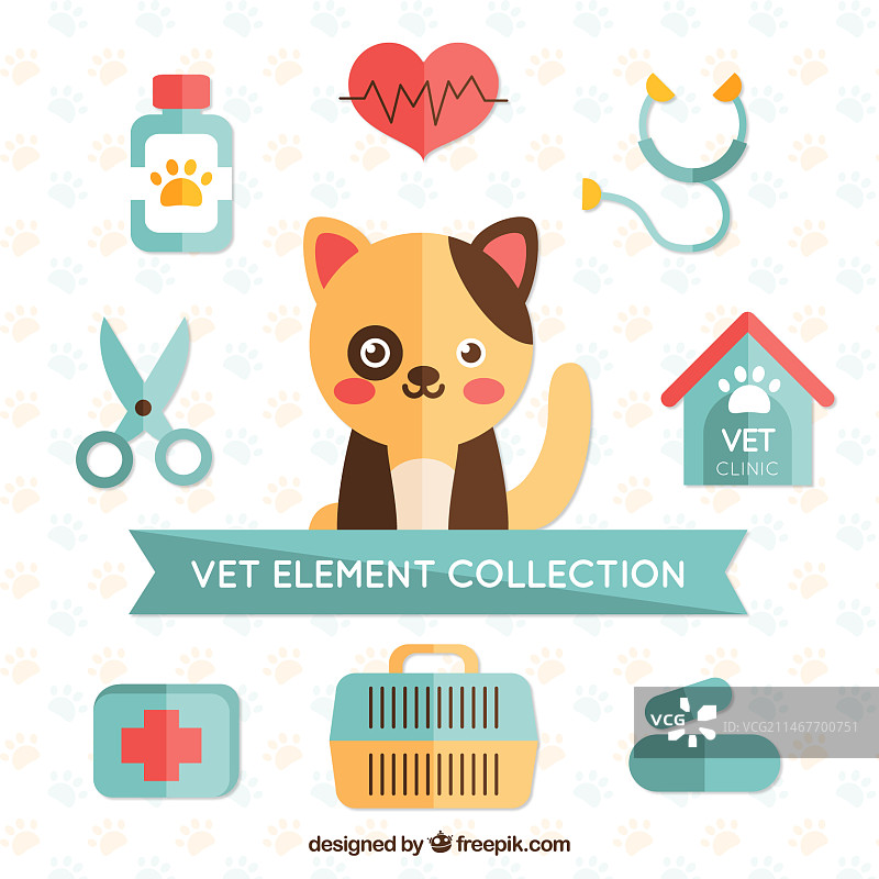 宠物店的可爱元素图片素材