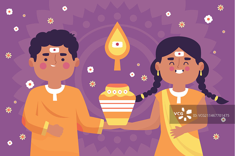 手绘大宝森节图片素材