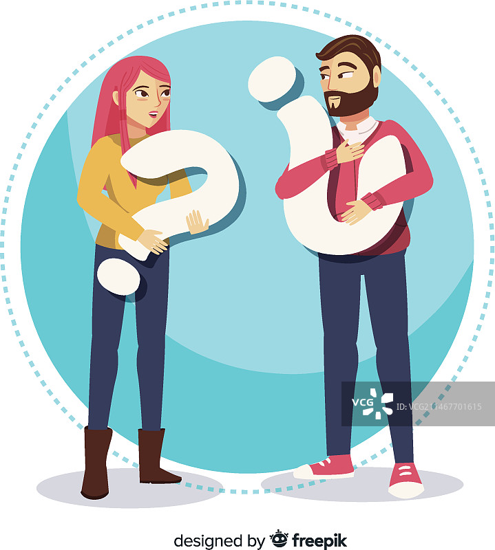 人们举着问号图片素材