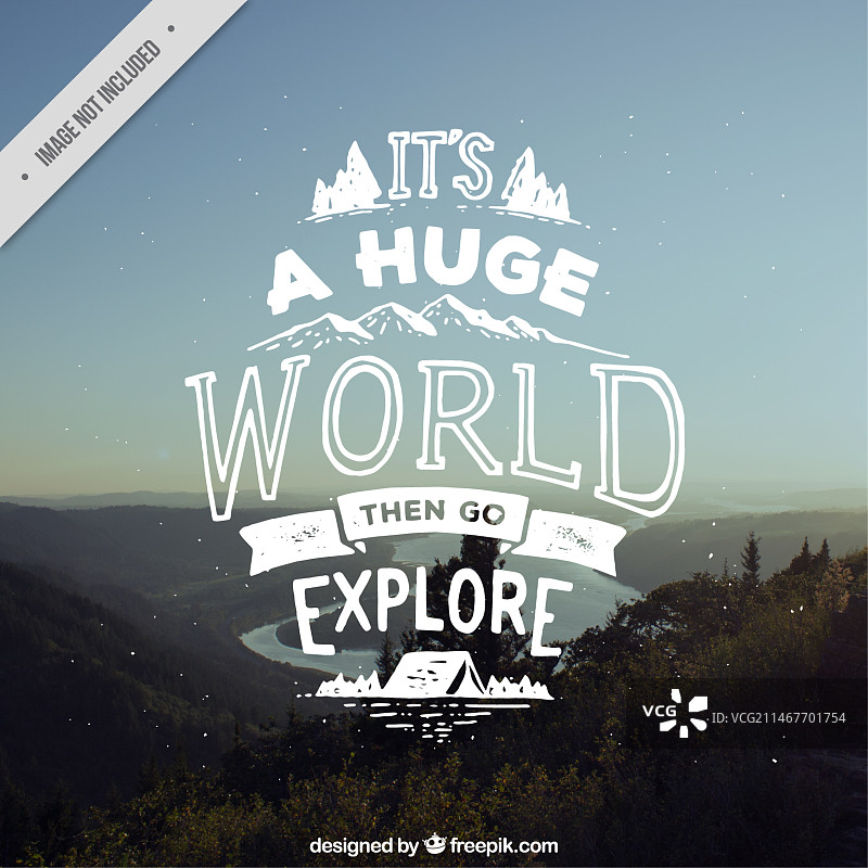 复古风格的积极短语图片素材