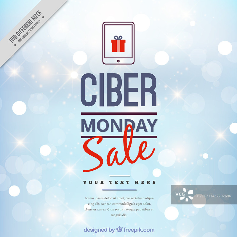 具有散景效果的网络星期一背景图片素材