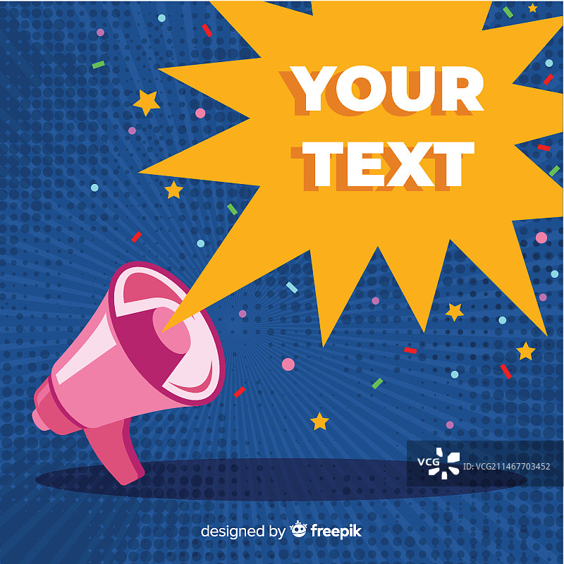 手绘扩音器背景图片素材