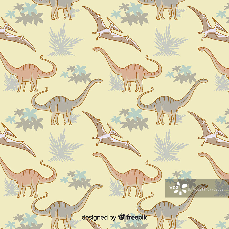 手绘恐龙图案图片素材