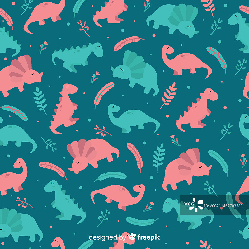 手绘恐龙图案图片素材