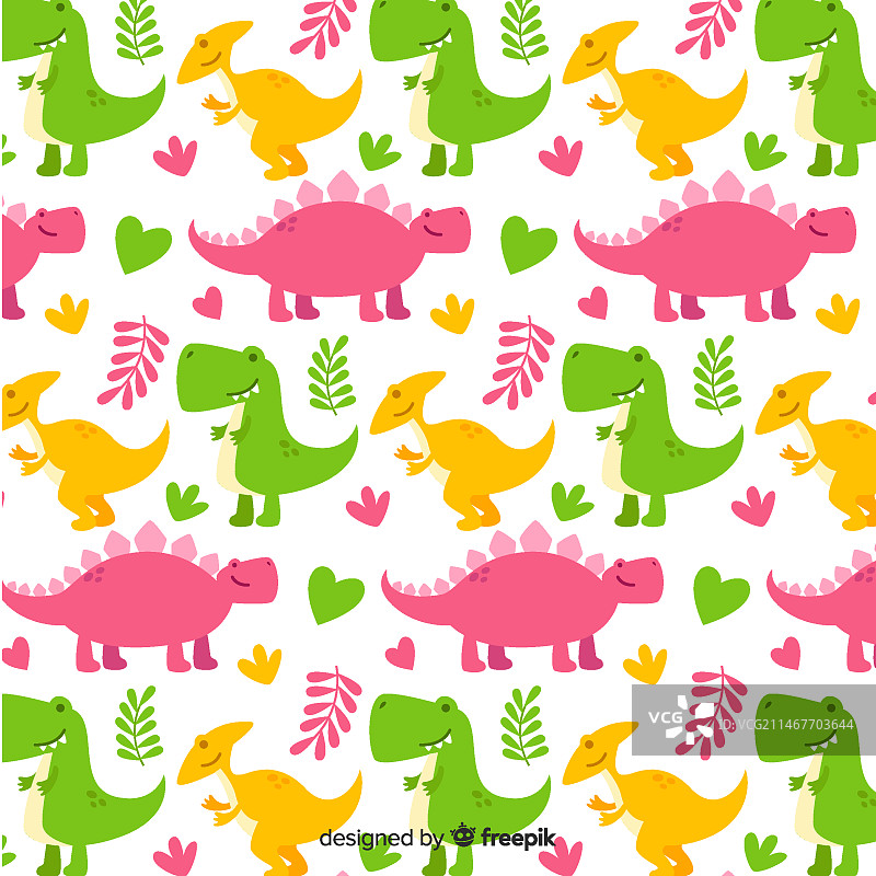 扁平风格恐龙图案图片素材