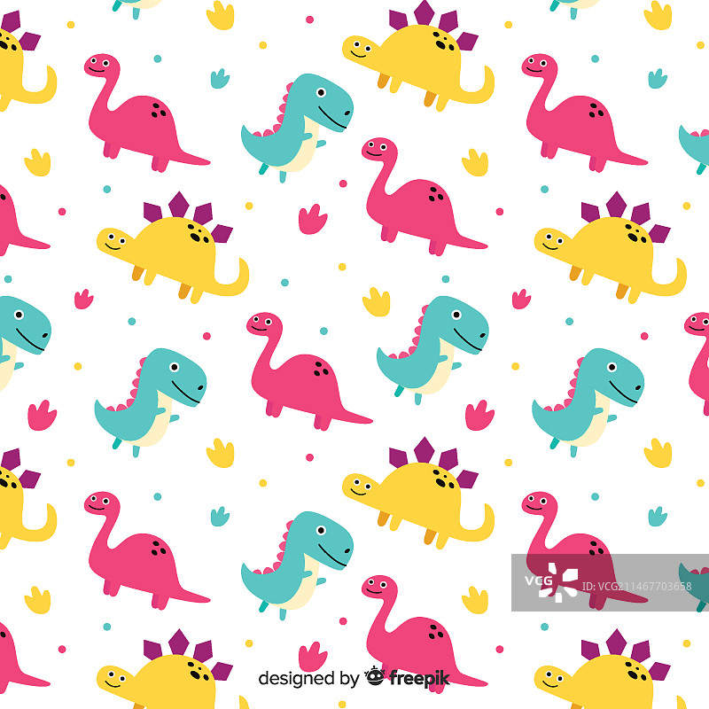 扁平风格恐龙图案图片素材