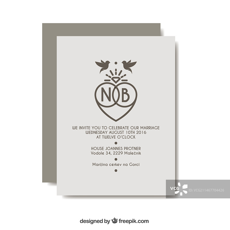 婚礼请柬模板图片素材