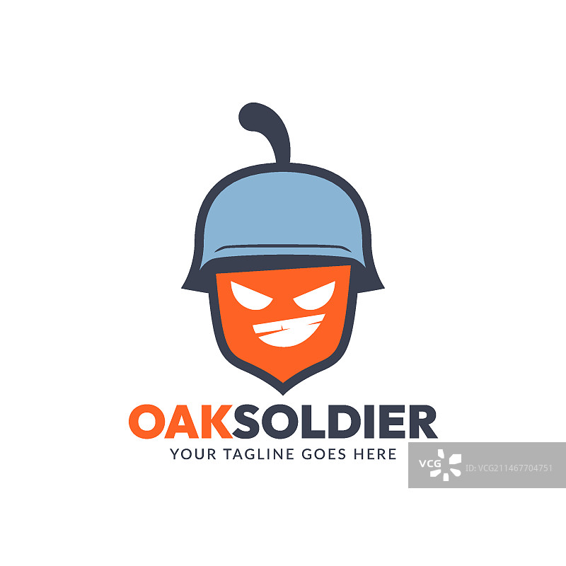 扁平风格橡果Logo模板图片素材