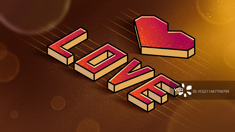 love艺术字体插画图片素材